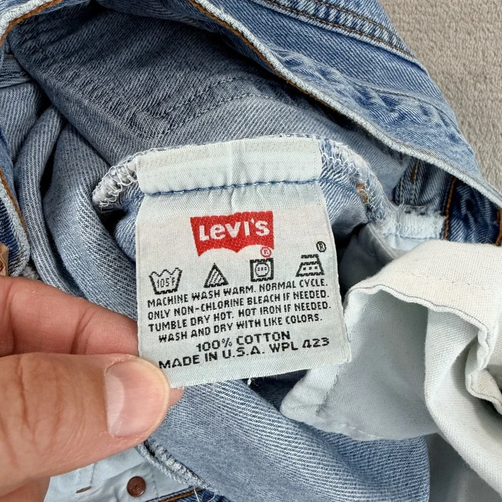Vintage Levis 501 Jeans Men 38x32 (Fits 36x31) Button Fly Distressed Made in USA